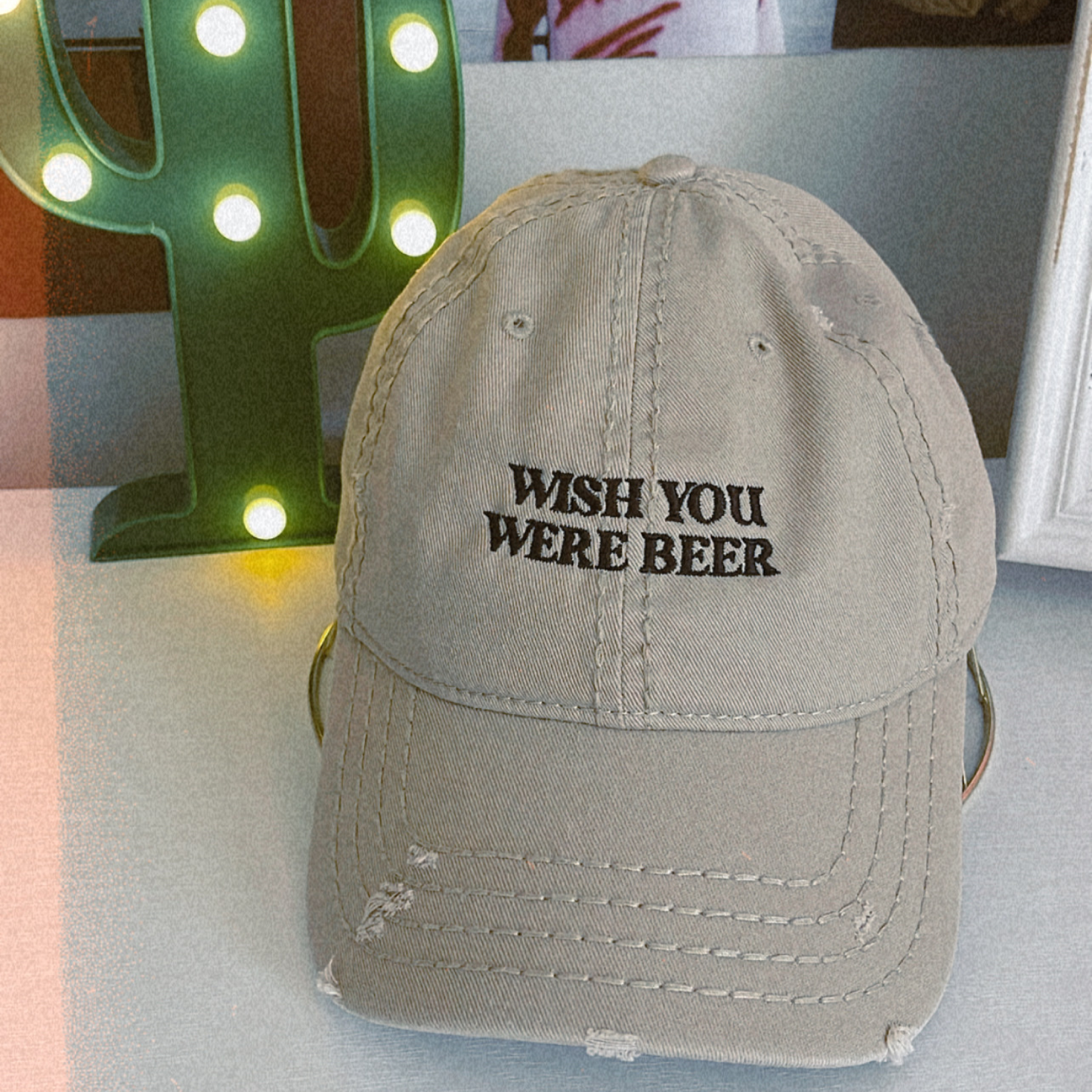 Wish You Were Beer Dad Hat