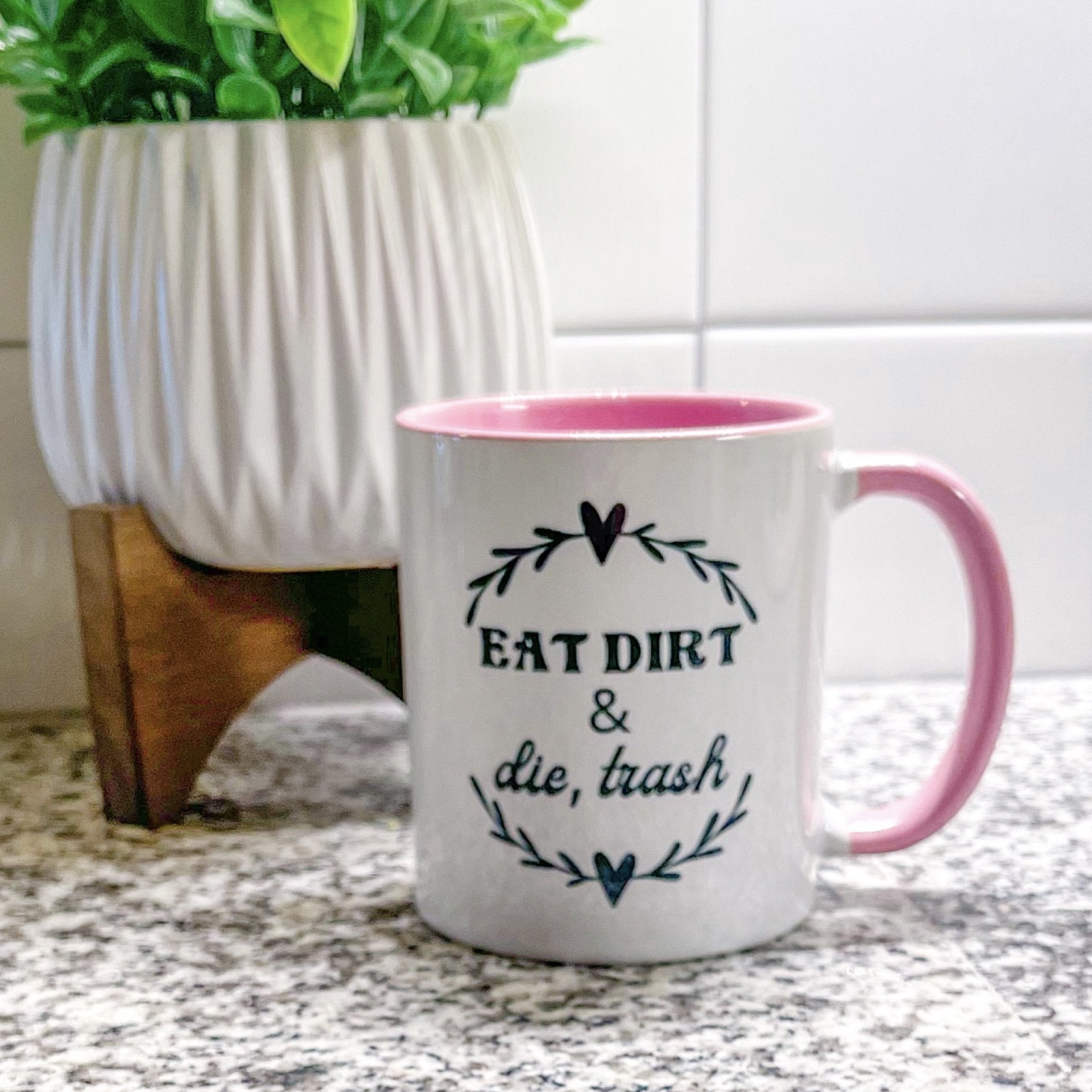Eat dirt and die trash Blanche Devereaux quote coffee mug